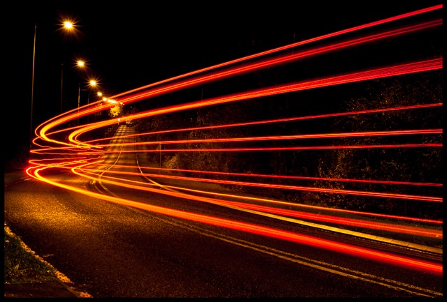 Truck Light Trails.